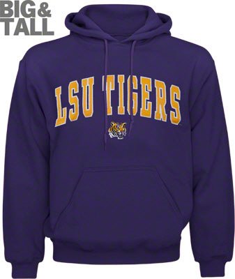 Big and Tall LSU Tigers Hoodie Sweatshirt