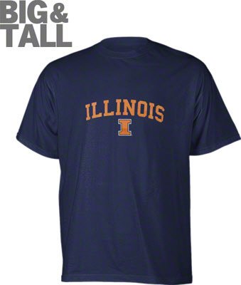 Big and Tall Blue N Orange Illinois Fighting Illini T-Shirt