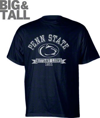 Big and Tall Penn State Distressed T-Shirt