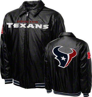 Big and Tall Houston Texans Leather Jacket