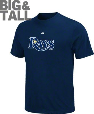 Tampa Bay Rays Big and Tall Logo T-Shirt