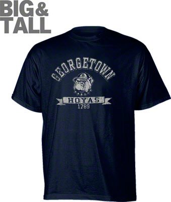 Big and Tall Georgetown Hoyas Distressed T-Shirt