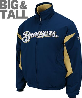 Big and Tall Milwaukee Brewers Heavyweight Jacket