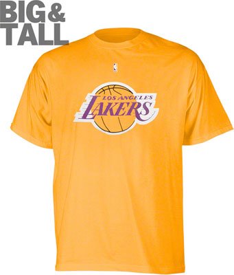 Big and Tall Los Angeles Lakers Gold T-Shirt