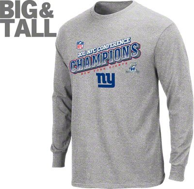 Big and Tall NY Giants NFC Championship T-Shirt