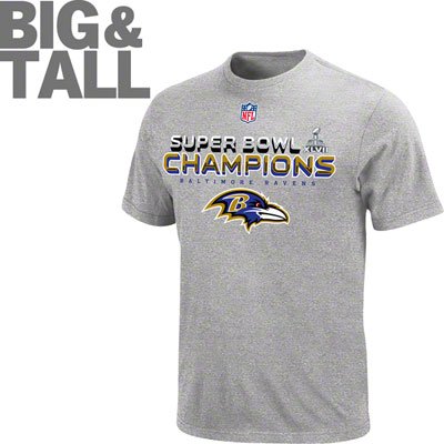 big and tall, baltimore ravens t-shirt, ravens superbowl apparel