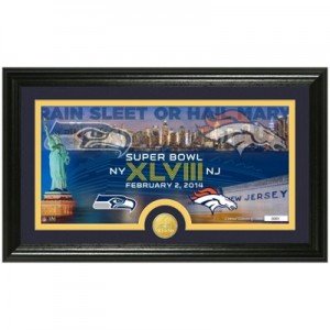 seahawks superbowl plaque, broncos superbowl xlviii plaque